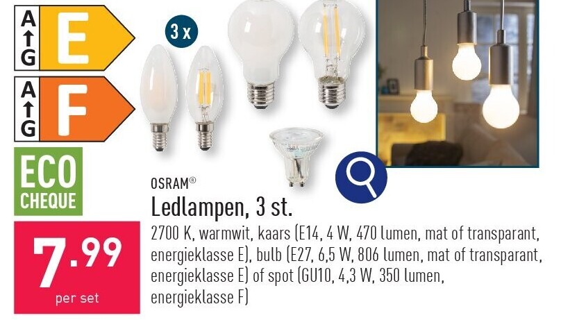 Ledlampen, 3 st.