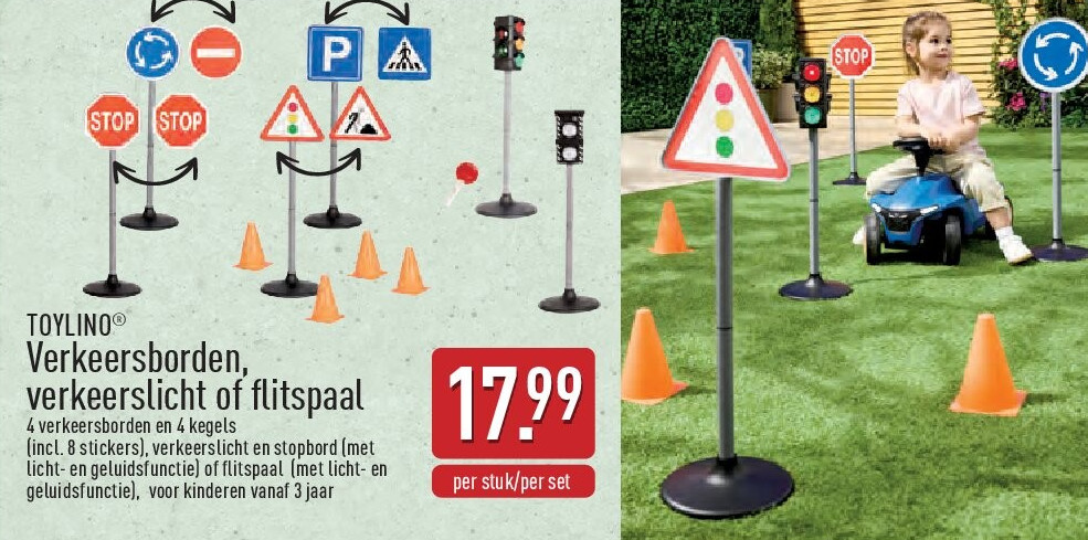 Verkeersborden, verkeerslicht of flitspaal