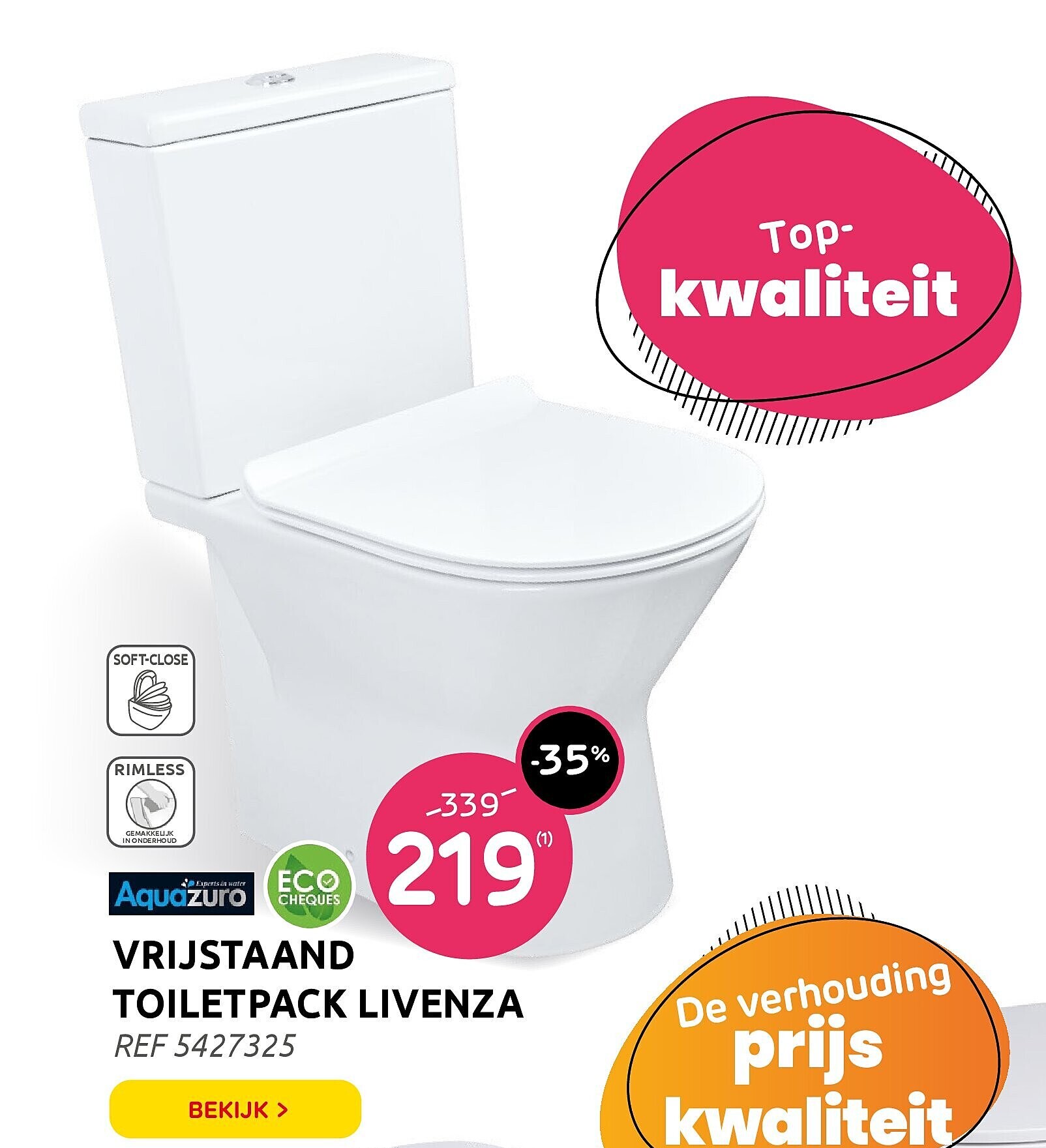 VRIJSTAAND TOILETPACK LIVENZA