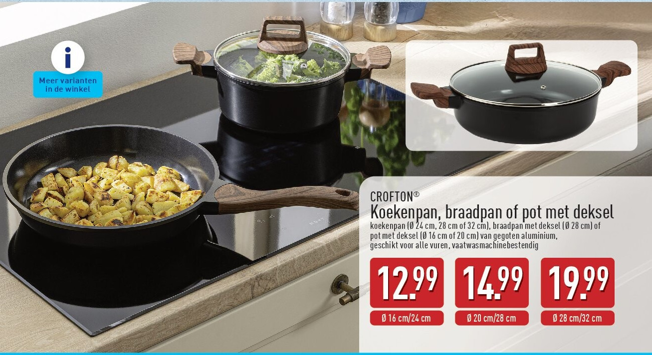 Koekenpan, braadpan of pot met deksel