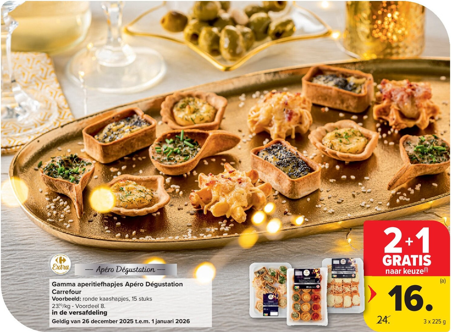 Gamma aperitiefhapjes Apéro Dégustation Carrefour