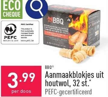Aanmaakblokjes uit houtwol, 32 st.
