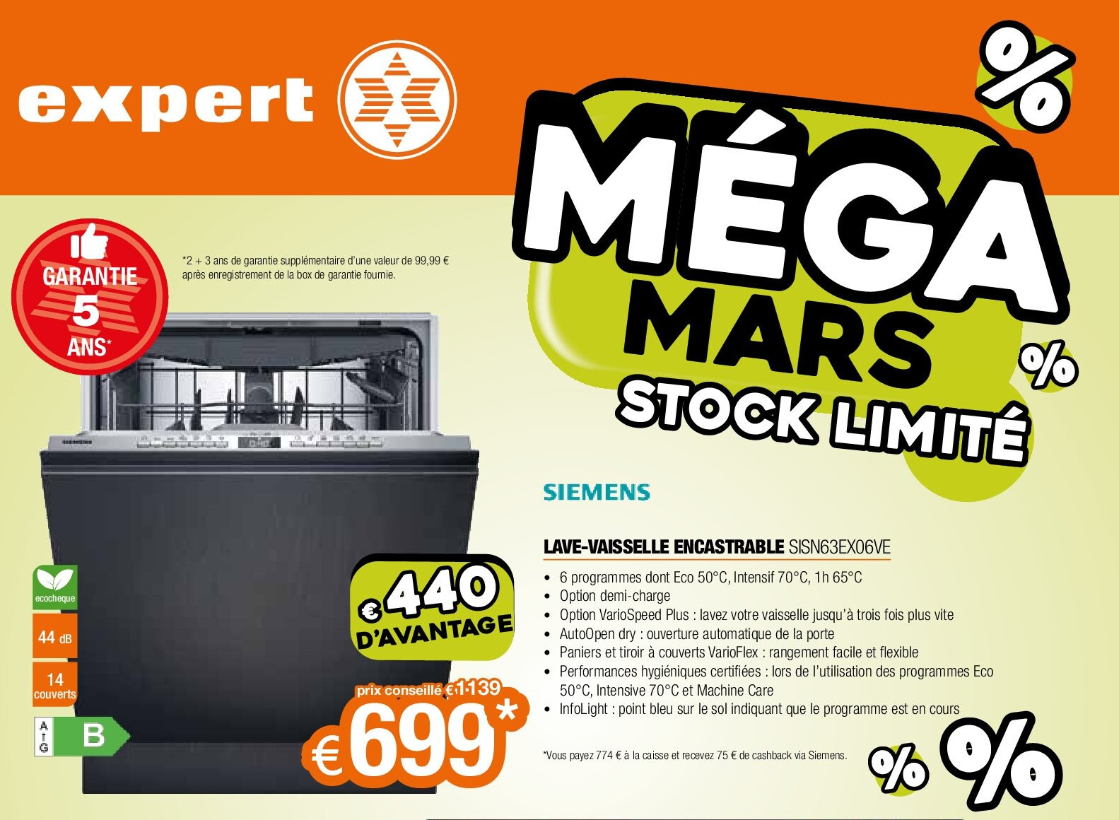 Siemens LAVE-VAISSELLE ENCASTRABLE SISN63EX06VE