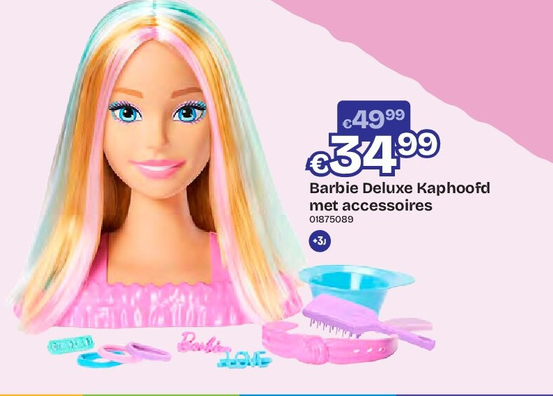 Barbie Deluxe Kaphoofd met accessoires