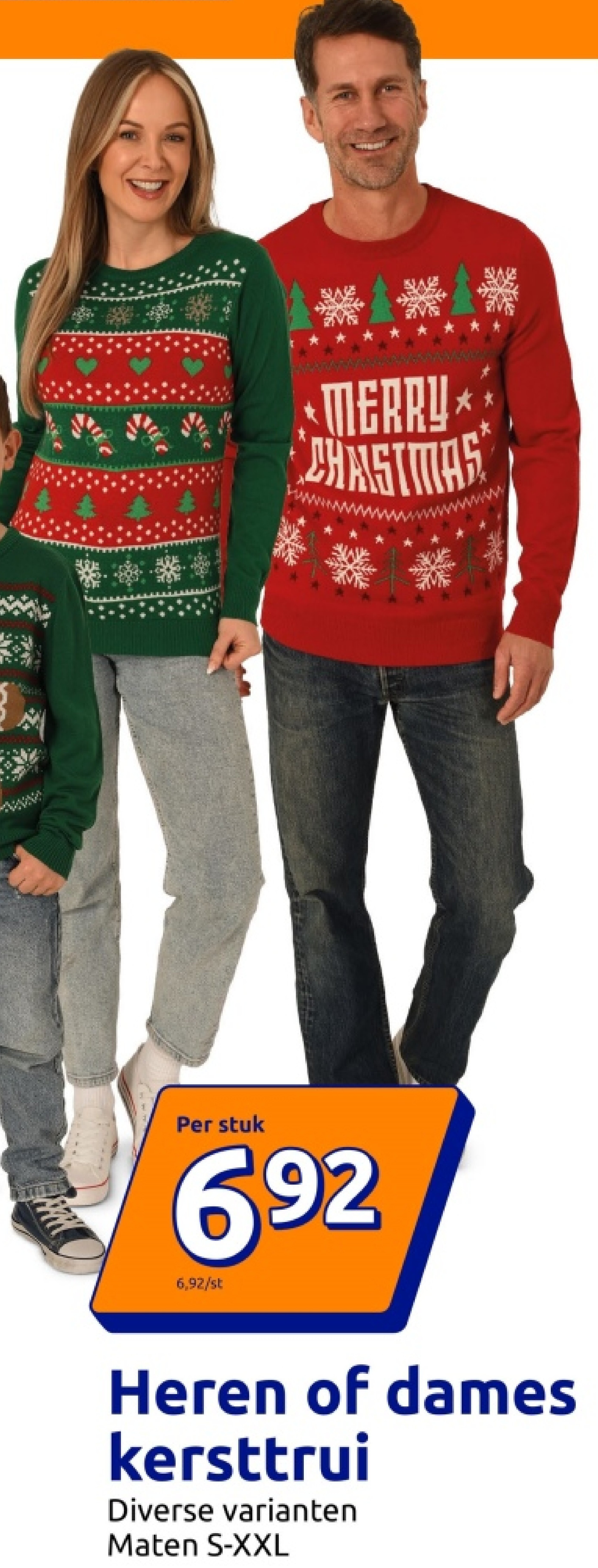 Heren of dames kersttrui