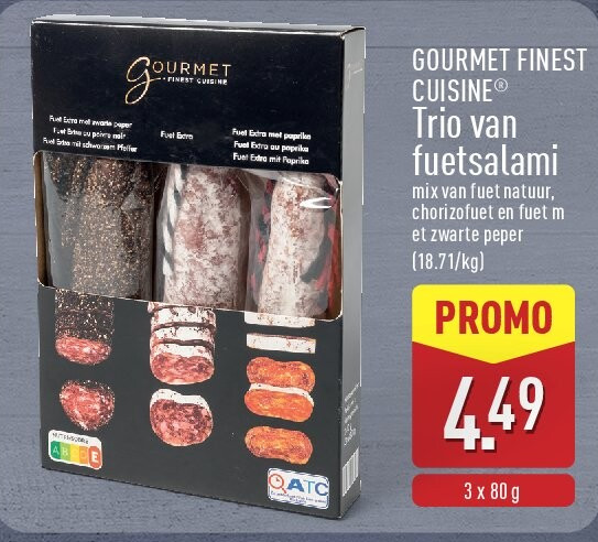Trio van fuetsalami