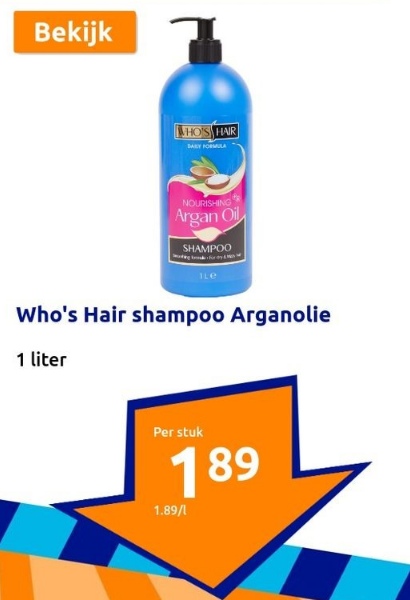 Who's Hair shampoo Arganolie