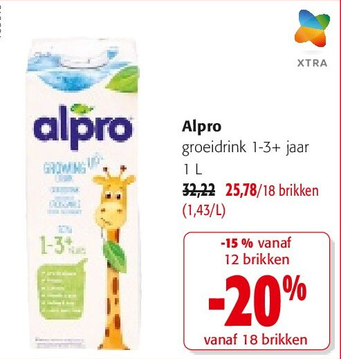Alpro groeidrink 1-3+ jaar 1 L