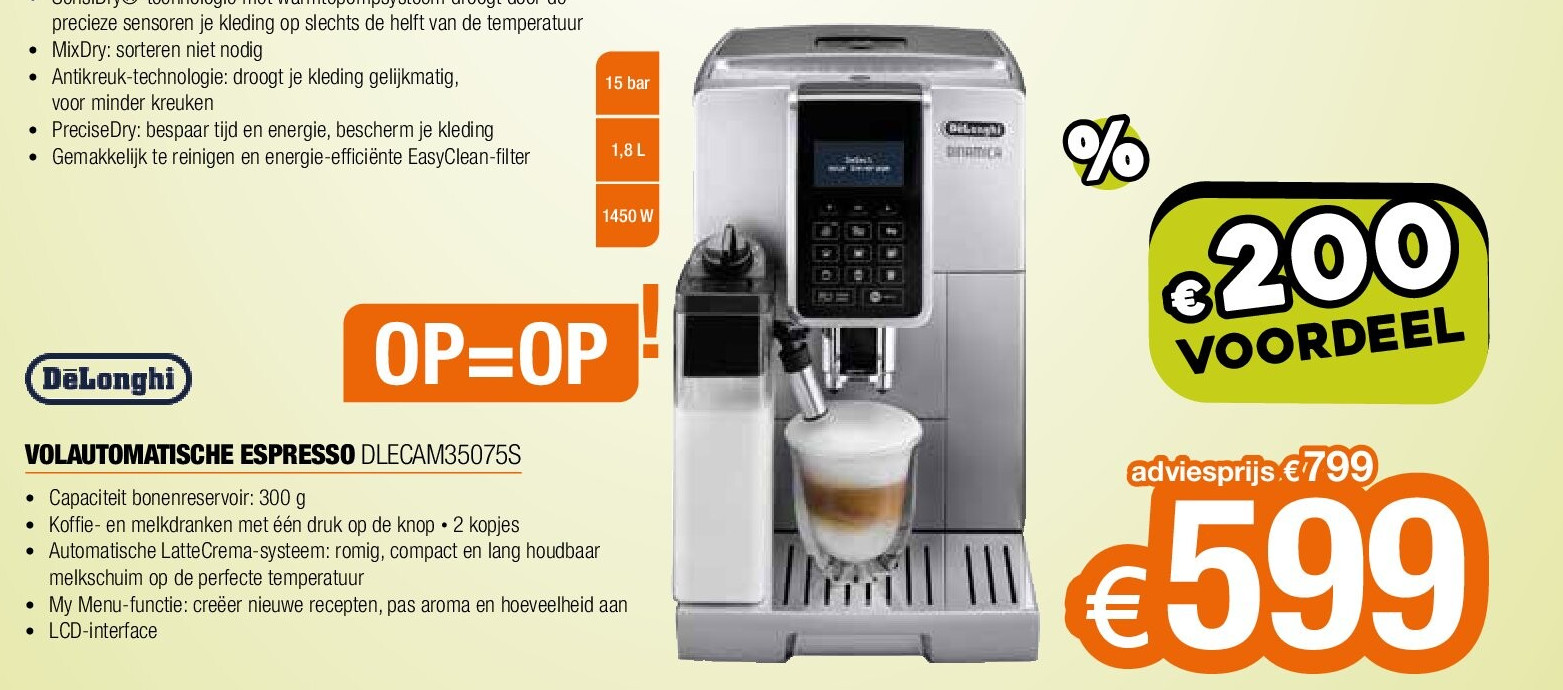Delonghi VOLAUTOMATISCHE ESPRESSO DLECAM35075S