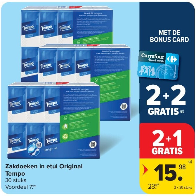 Zakdoeken in etui Original Tempo