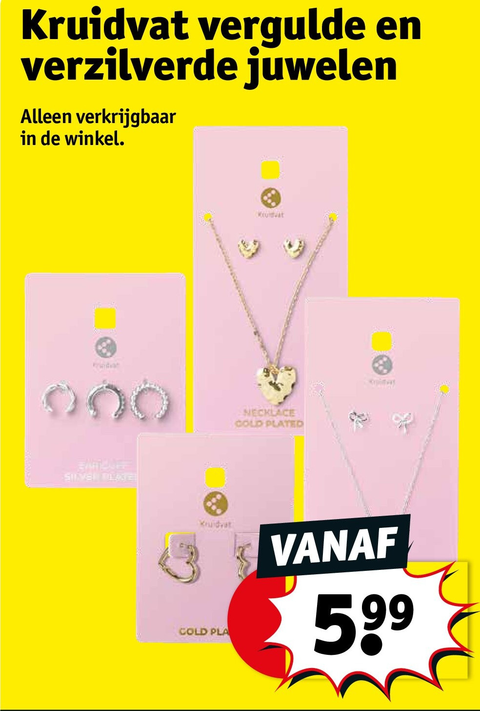 Kruidvat vergulde en verzilverde juwelen