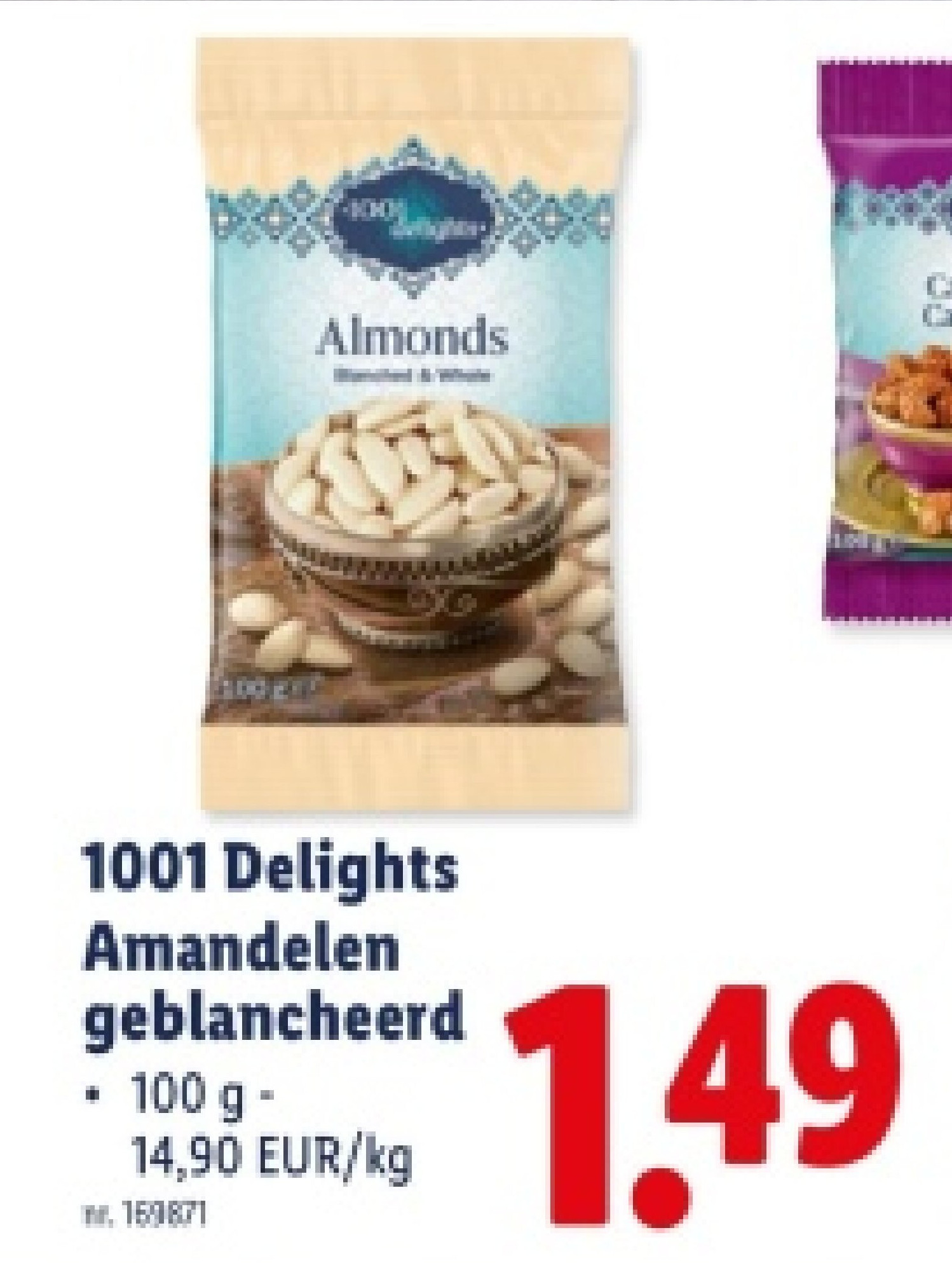 Amandelen geblancheerd