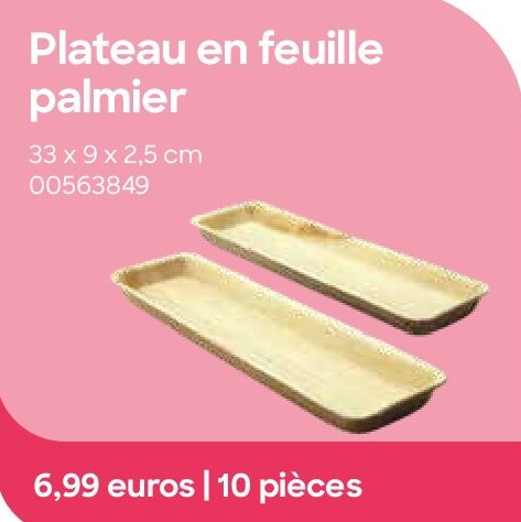 Plateau en feuille palmier