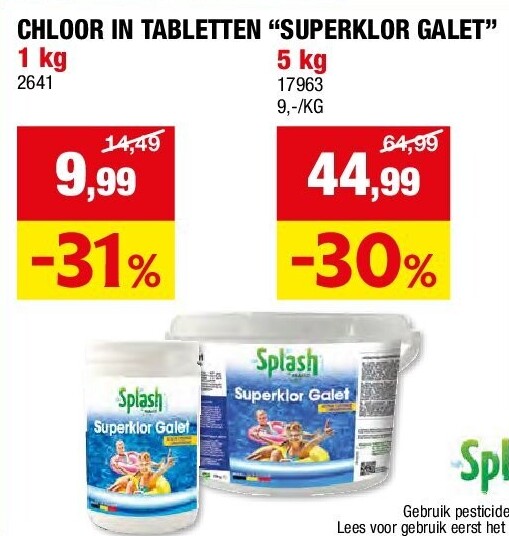 CHLOOR IN TABLETTEN “SUPERKLOR GALET” 1 kg