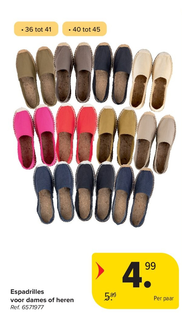 Espadrilles voor dames of heren