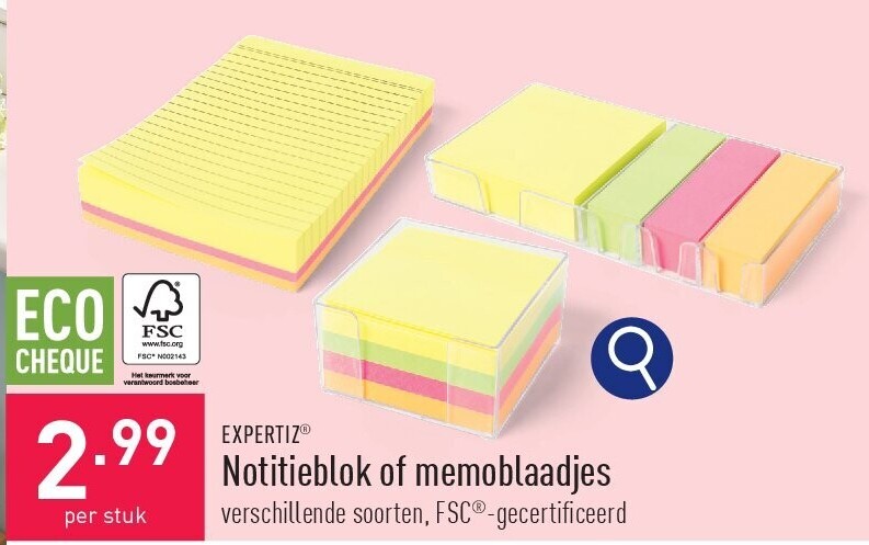 Notitieblok of memoblaadjes