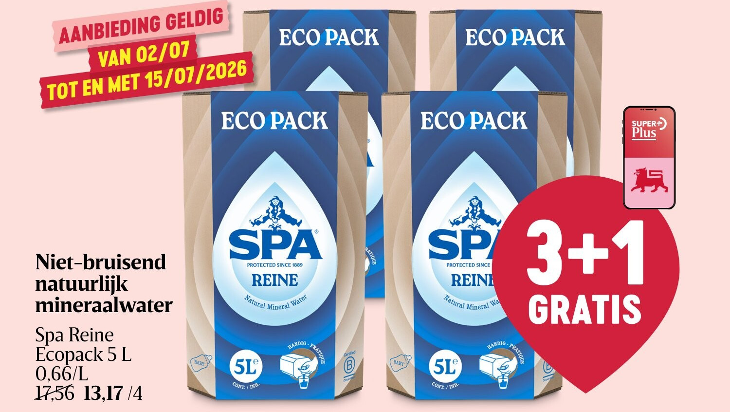 Niet-bruisend natuurlijk mineraalwater