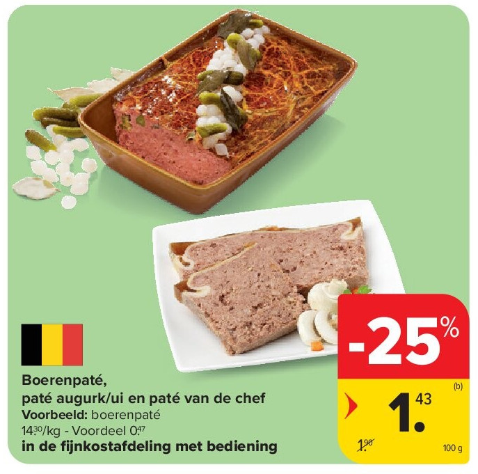 Boerenpaté, paté augurk/ui en paté van de chef