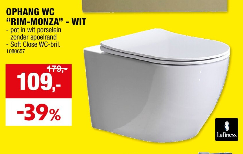 OPHANG WC “RIM-MONZA” - WIT