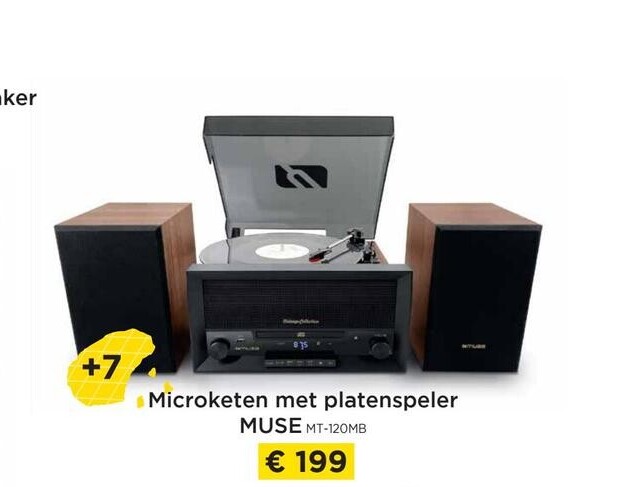 Microketen met platenspeler MUSEMT-120MB