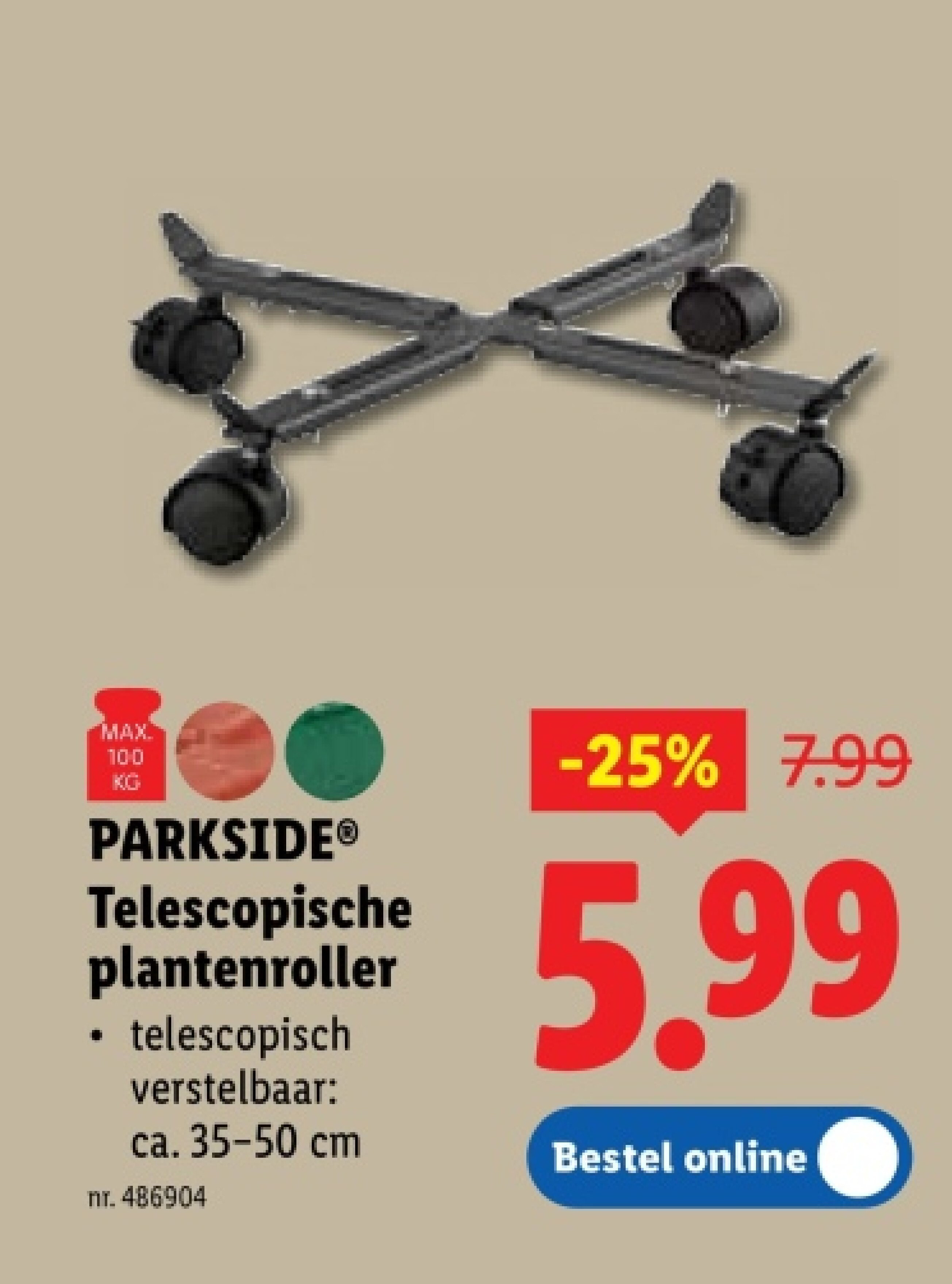 Telescopische plantenroller