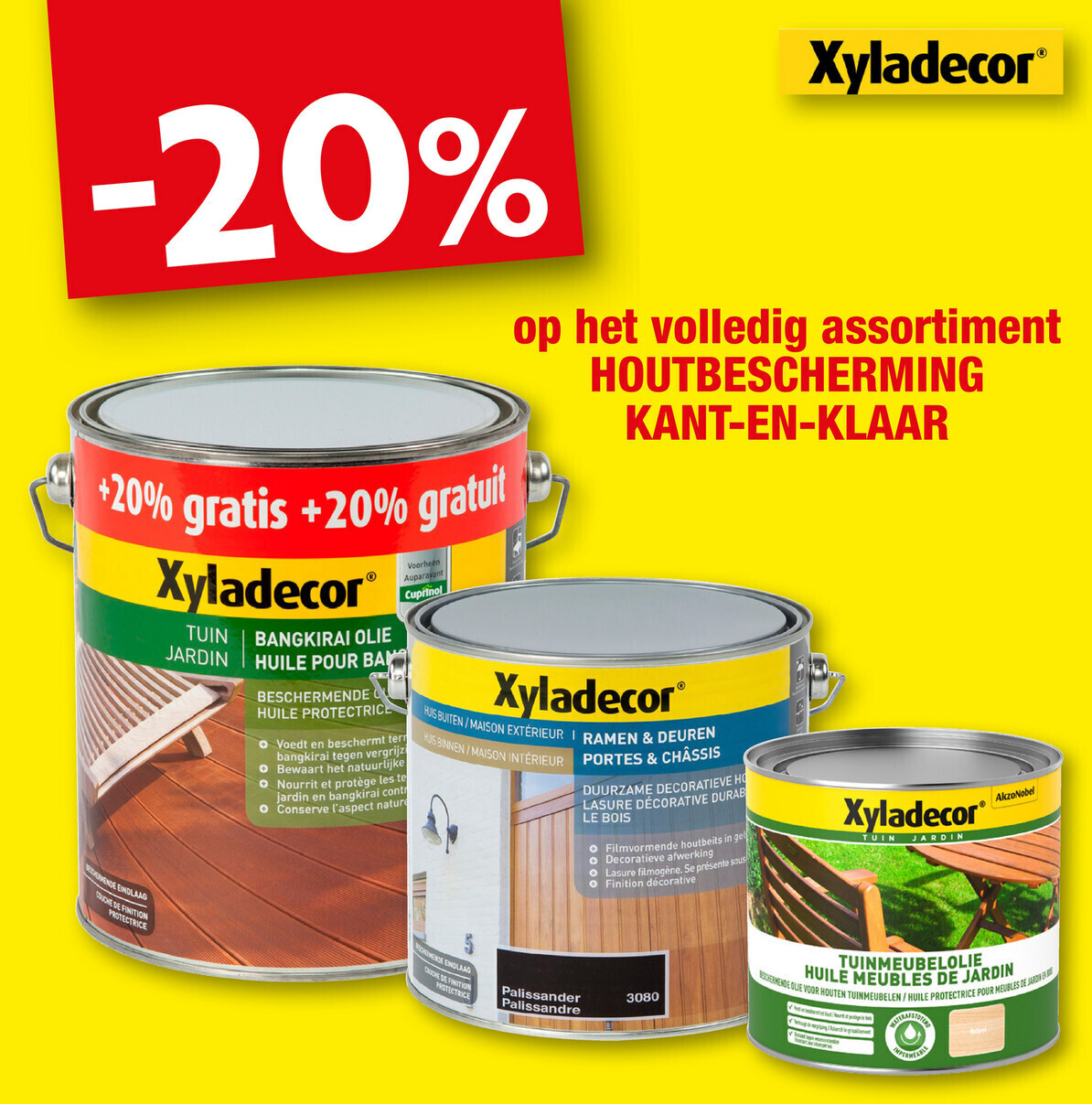 -20% op het volledig assortiment HOUTBESCHERMING KANT-EN-KLAAR