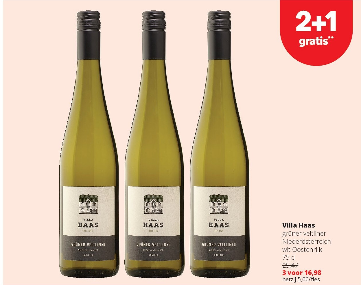 Villa Haas grüner veltliner Niederösterreich wit Oostenrijk 75 cl