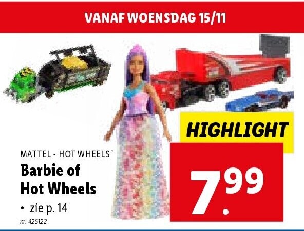 Barbie of Hot Wheels