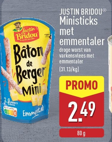 Ministicks met emmentaler