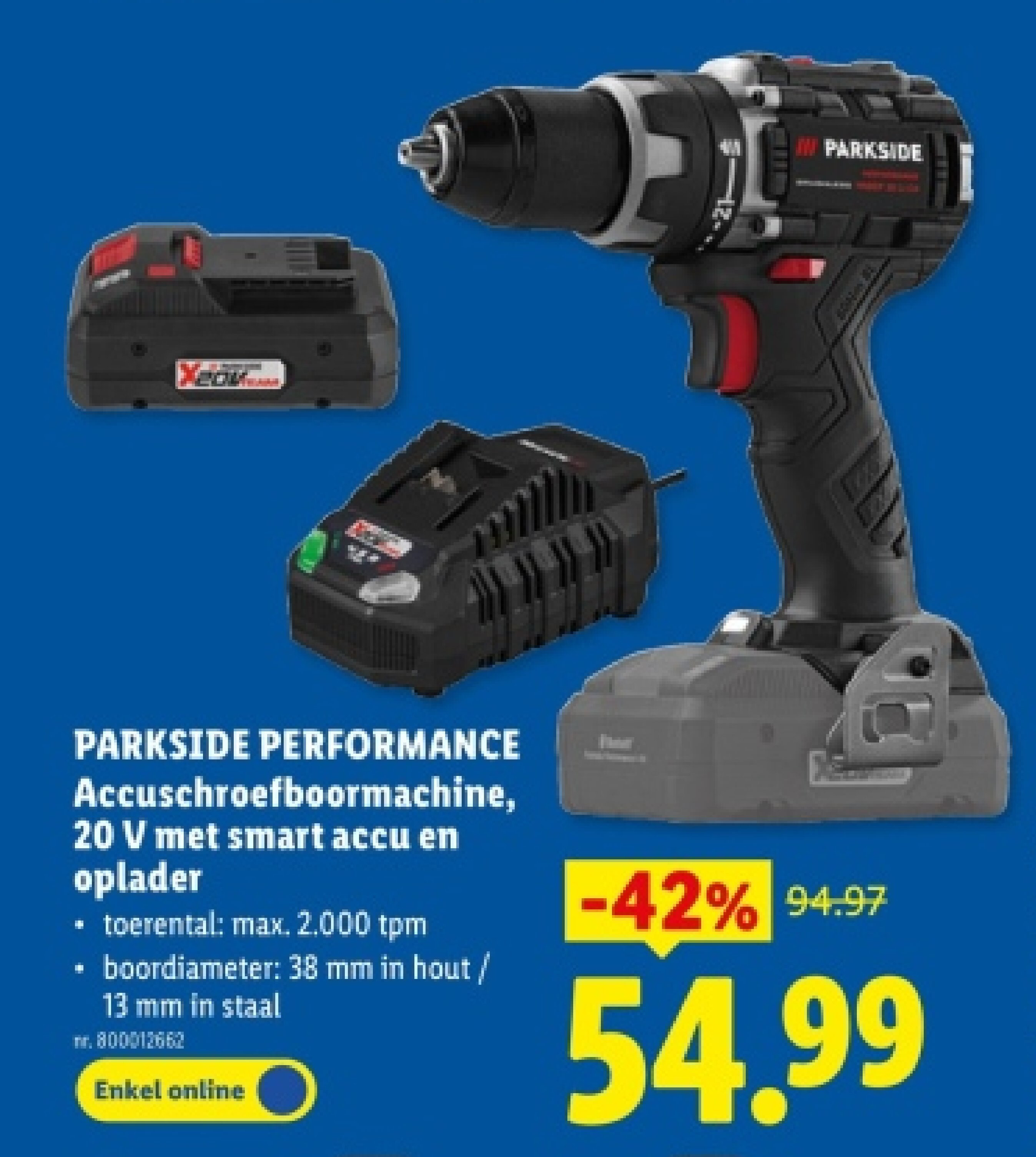 Accuschroefboormachine, 20 V met smart accu en oplader