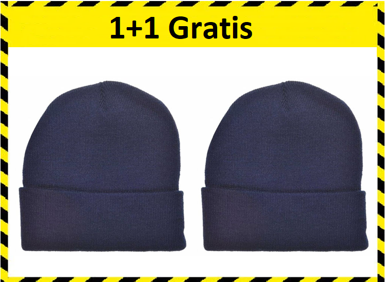 Benson Warme Beanie Muts - One Size - Blauw 1+1 Gratis