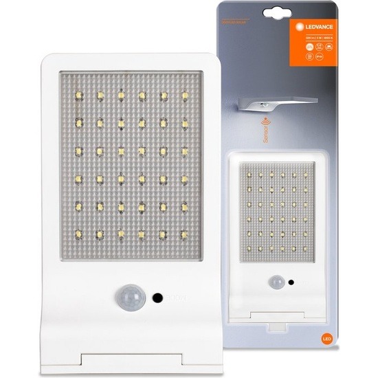 LEDVANCE Solar Wandlamp Wit met Bewegingssensor - IP44 - 3W