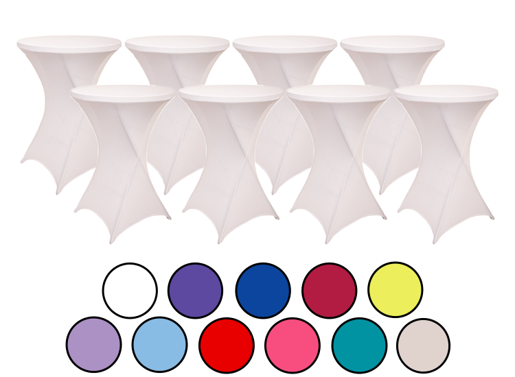 8-pack Statafelrokken - Stretch - ∅80-85x110 cm