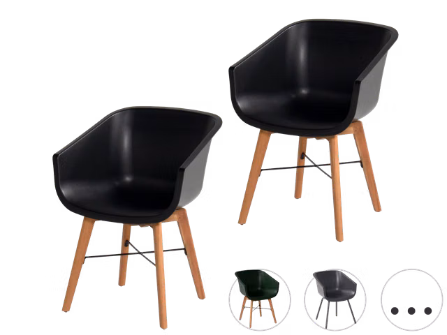4x Hartman Amalia Tuinstoel | Black