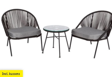 Aluminium bistroset »Rope«, 3-delig