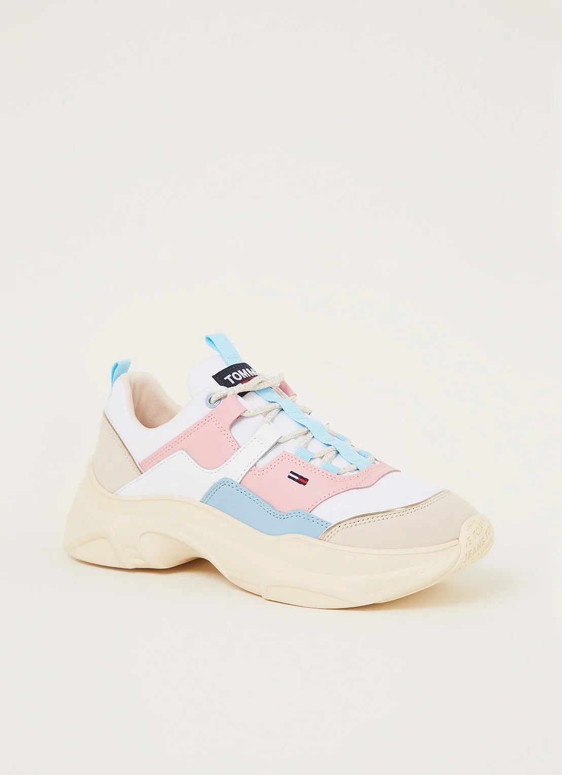 Tommy Jeans Chunky sneaker met leren details