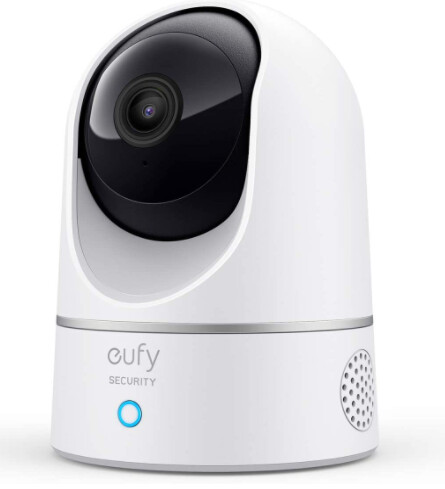 eufy bewakingscamera voor thuis, IP-camera, beveiliging 1080P indoor cam pan- en tilt-functie, WLAN-functie, persoonsherkenning, compatibele spraakassistent, bewegingssensor, HomeBase niet nodig