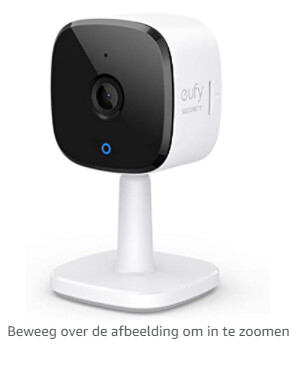 eufy Security Indoor WiFi Camera 2K bewakingscamera voor binnenshuis, persoonsherkenning, met stemassistent, bewegingssensor, nachtzicht, MicroSD-geheugenkaart vereist