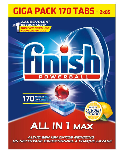 Finish All in 1 Max Citroen Vaatwastabletten - 170 Tabs - Voordeelverpakking