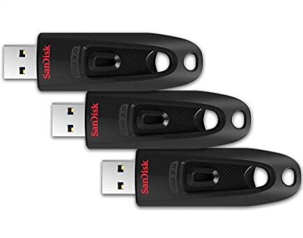 SanDisk SDCZ48-032G-GAM46T Ultra 32GB USB-stick USB 3.0 tot 100.MB/s - 3-pack, Zwart