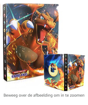 Esportic Pokemon verzamelalbum, Pokémon kaartenalbum, Pokemon-kaarthouder, map boek GX EX Trainer verzamelkaartalbums, 30 pagina's met 240 kaarten capaciteit (Charizard)