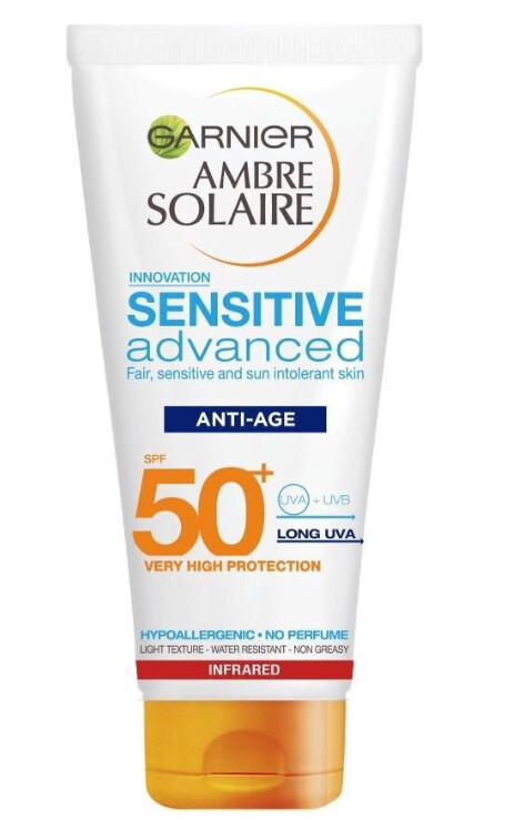 Garnier Ambre Solaire Sensitive Anti-Age Zonnebrandcrème SPF 50+ - 100 ml - Hypoallergeen