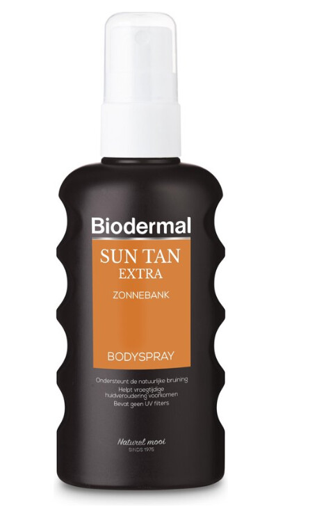 Biodermal Sun-Tan Extra Spray zonnebankcreme - Ondersteunt het natuurlijke bruiningsproces - 175 ml