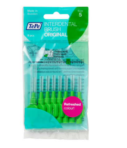 TePe Ragers 0,8 mm Groen blister à 8 stuks
