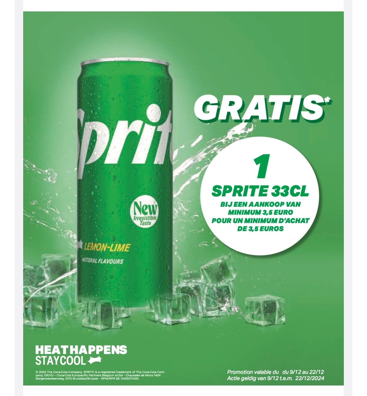 Gratis Sprite 33cl can bij jouw frituur