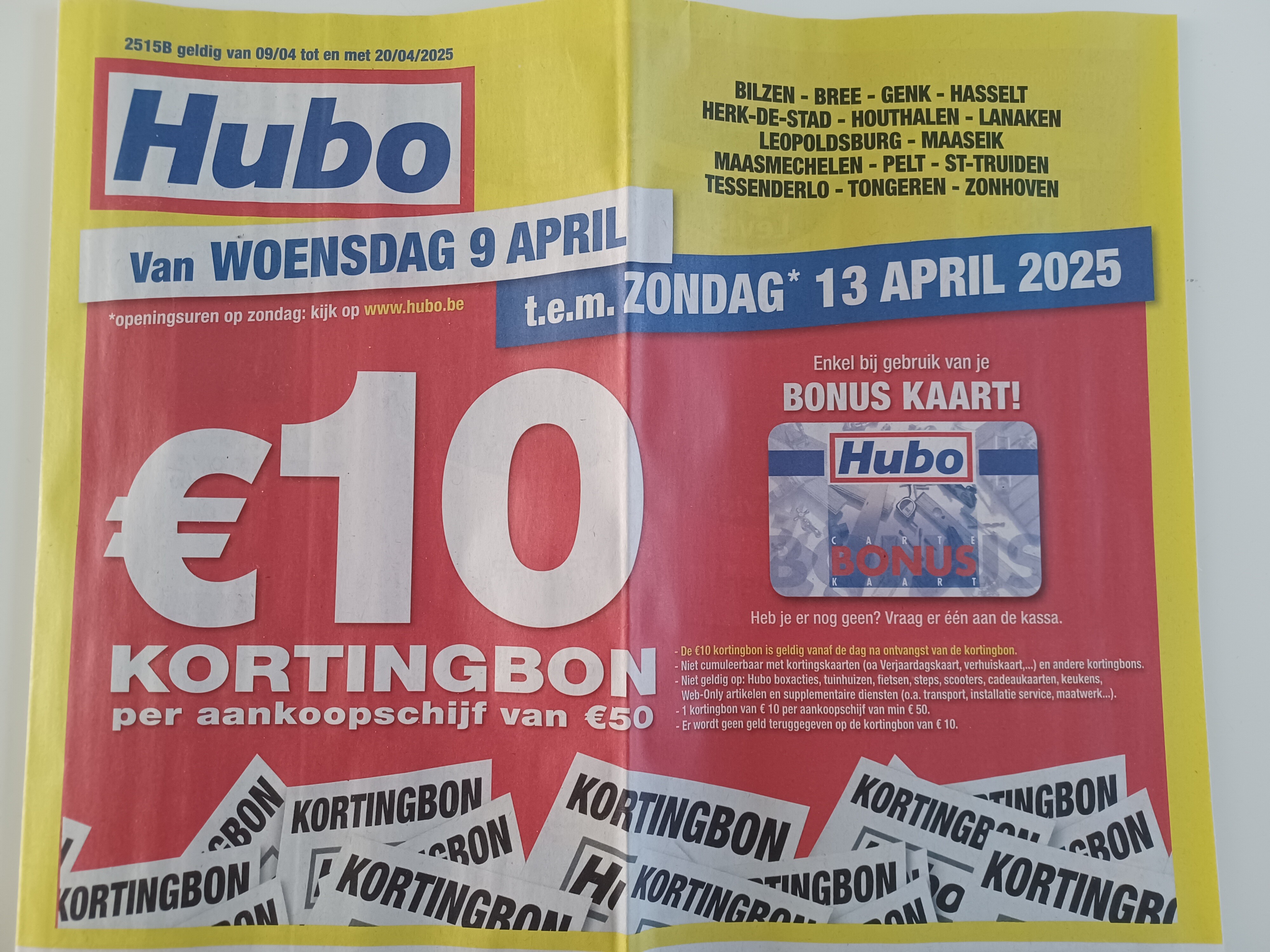 Hubo kortingbon €10
