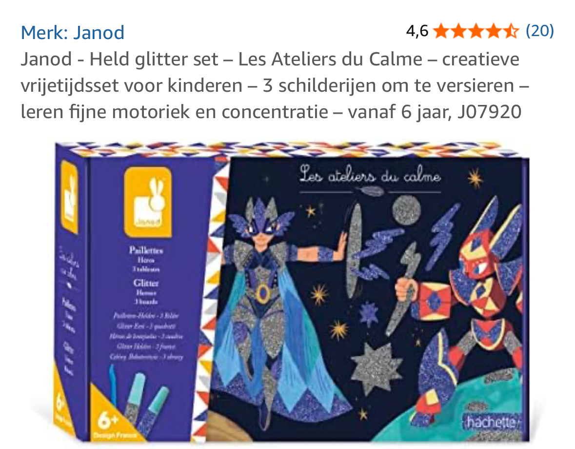 heavy-on-the-glitter knutselset