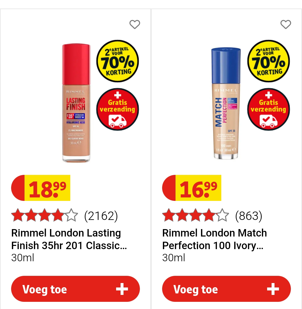 70% korting op Rimmel bij Kruidvat