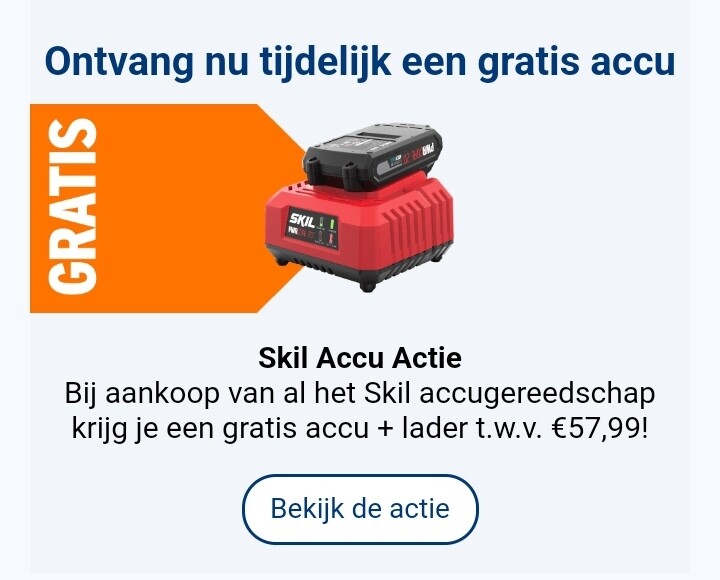 Gratis SKIL snellader en 2,0 Ah accu