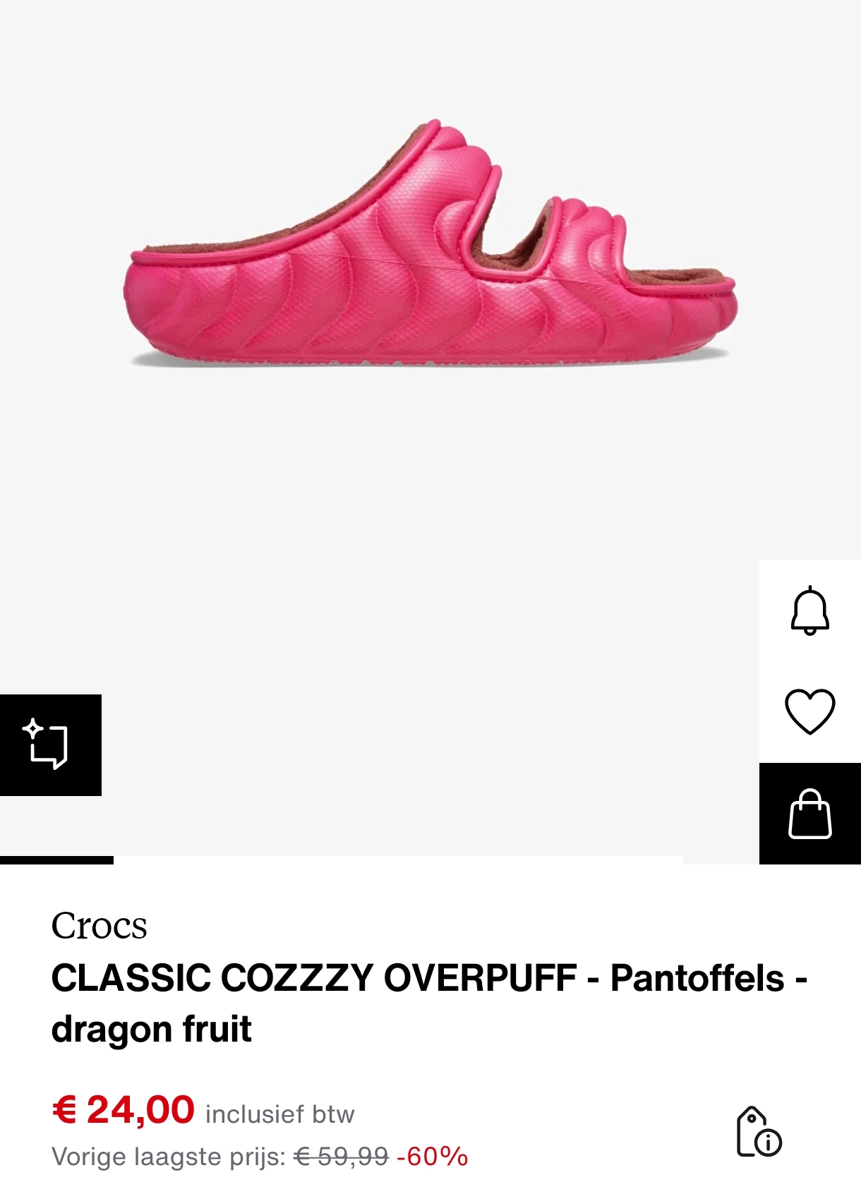 Crocs dragon fruit pantoffels aan 24€